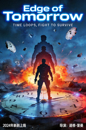 《Edge of Tomorrow》科幻美剧海报，时间循环题材